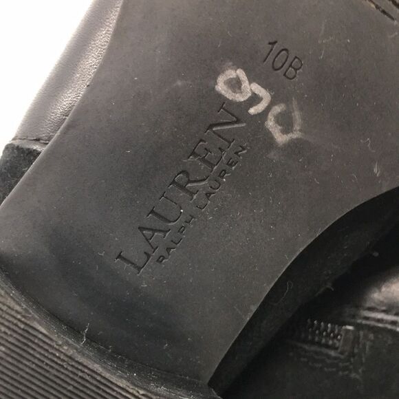 Lauren Ralph Lauren Damara Ankle Boots Booties Black Leather & Suede Size 10 - Picture 8 of 16
